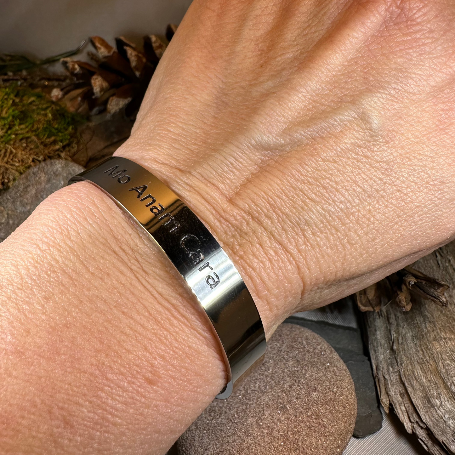 Gaelic Anam Cara Soulmate Cuff Bracelet