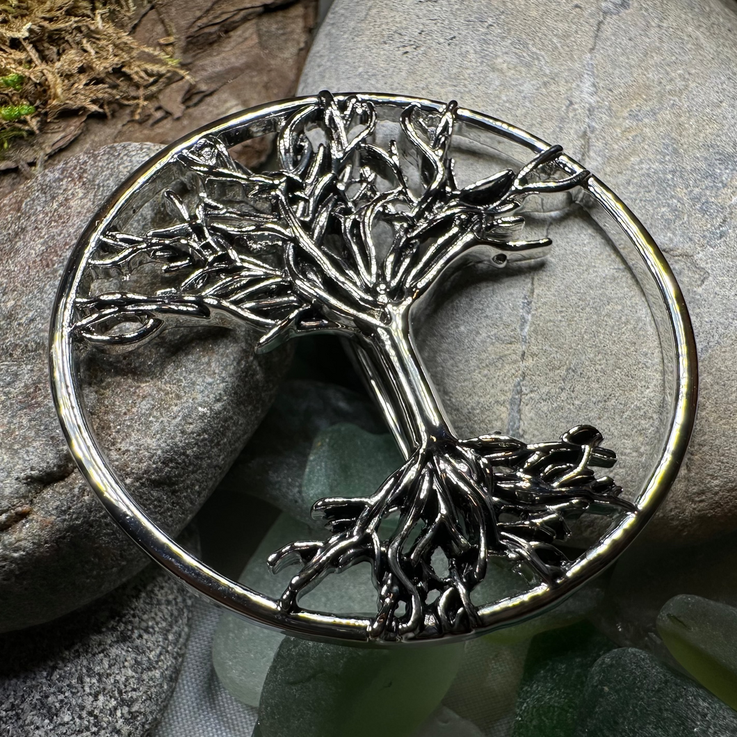 Pewter Tree of Life Brooch