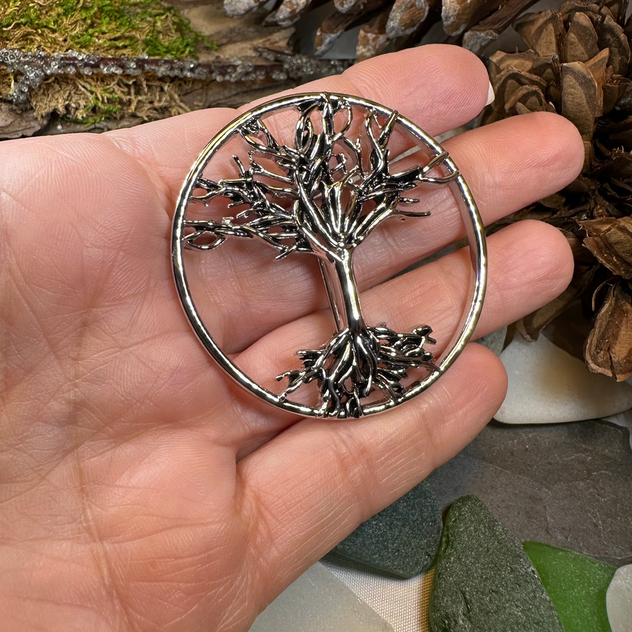 Pewter Tree of Life Brooch