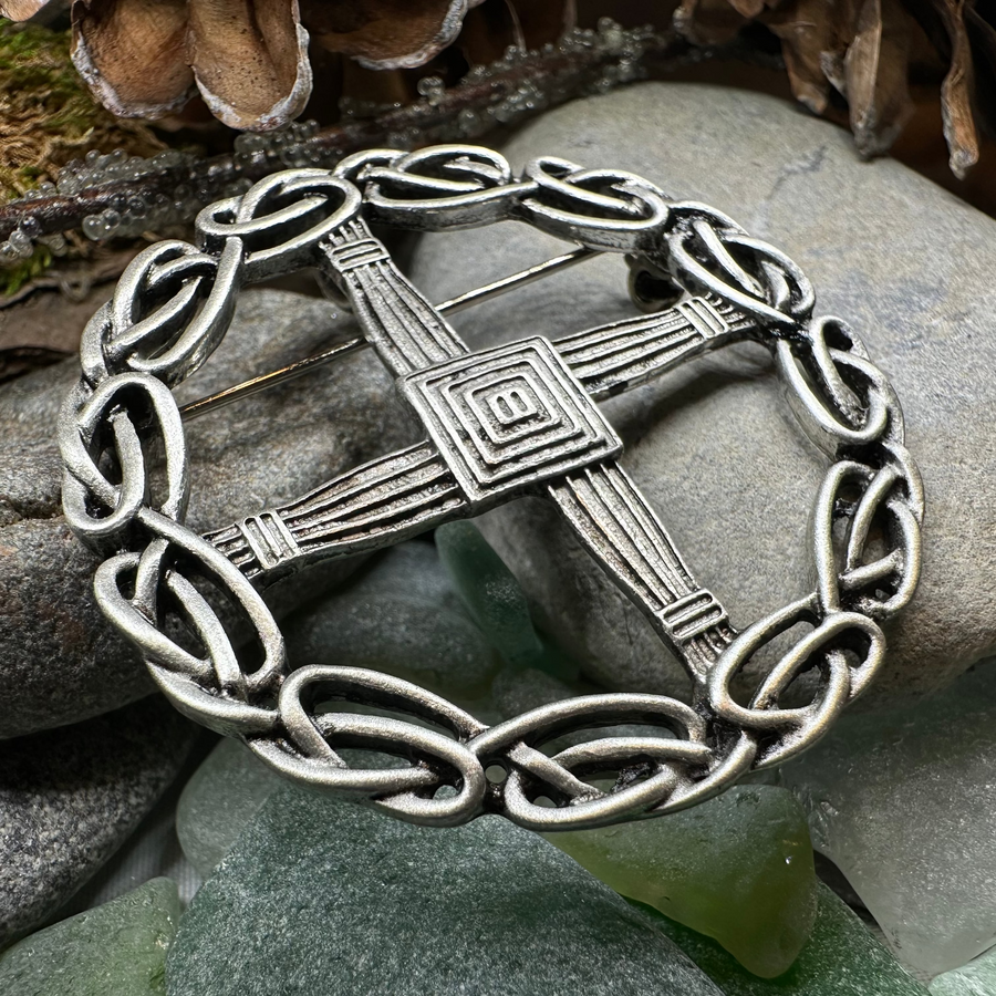 Irish Saint Brigid's Cross Brooch