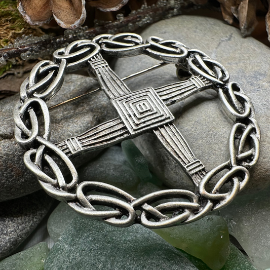 Irish Saint Brigid's Cross Brooch