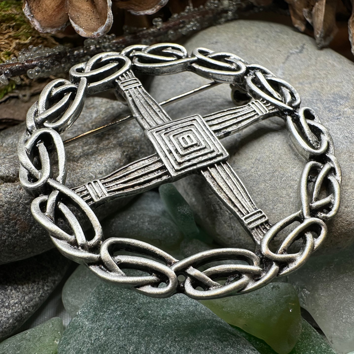 Irish Saint Brigid's Cross Brooch