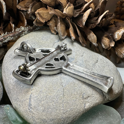 Load image into Gallery viewer, Antique Celtic Cross Brooch

