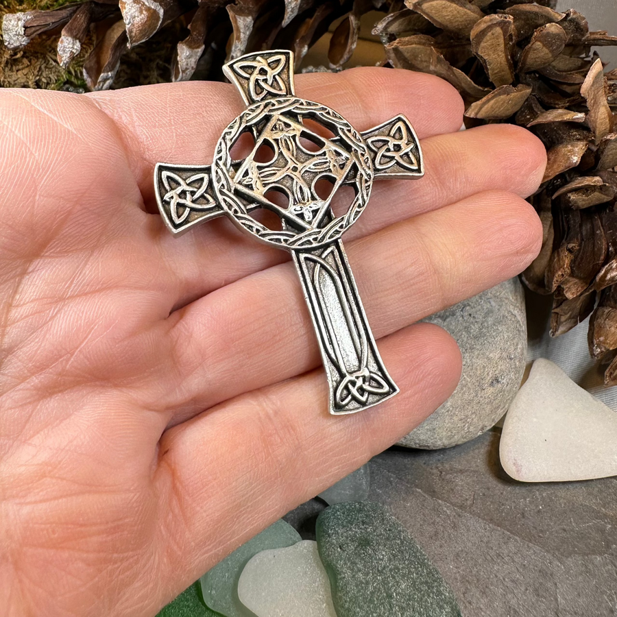 Antique Celtic Cross Brooch