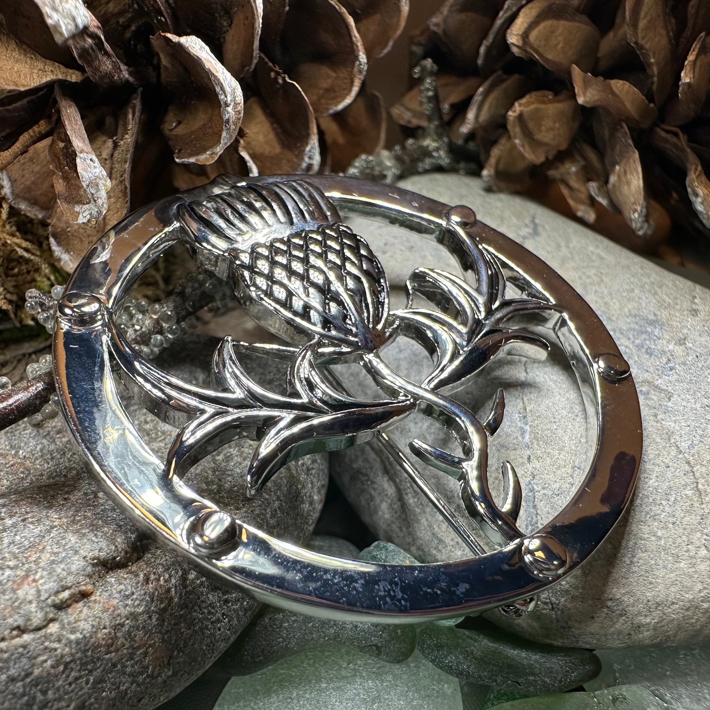 Scotland Thistle Brooch — view 5
