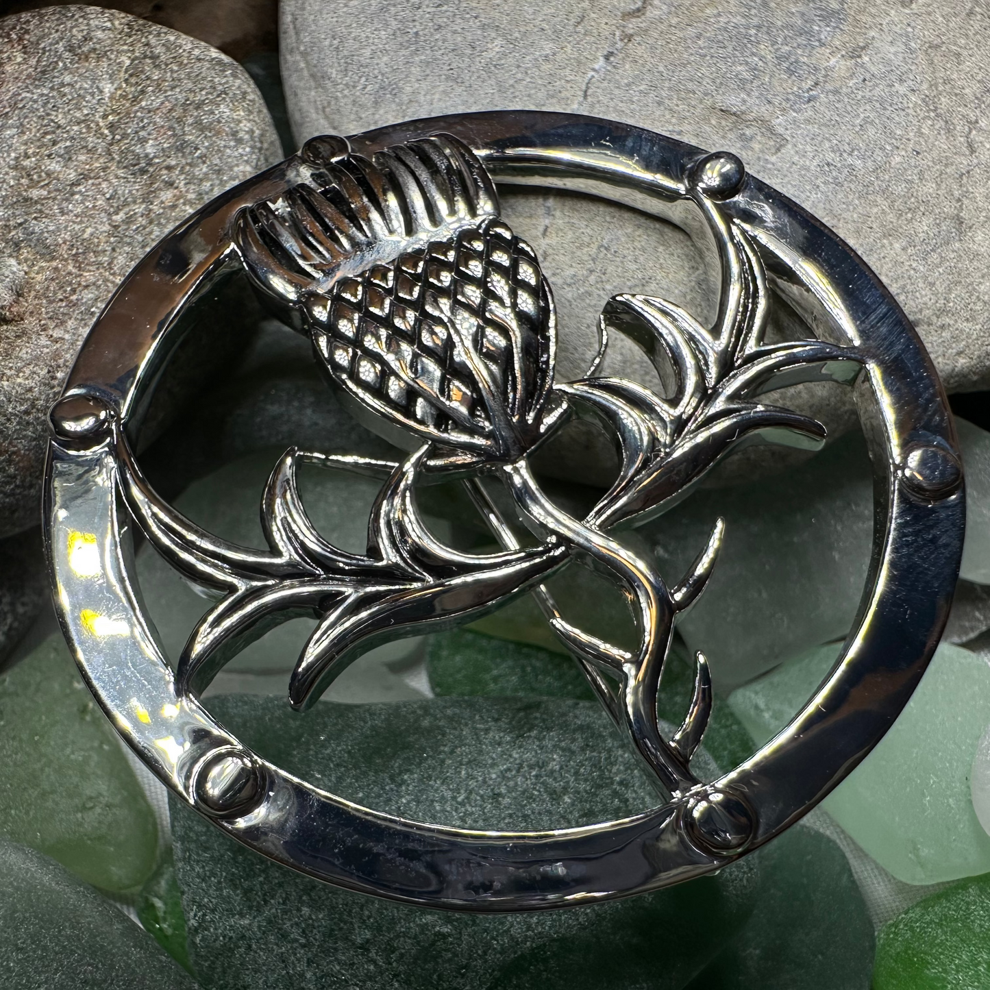 Scotland Thistle Brooch — view 3