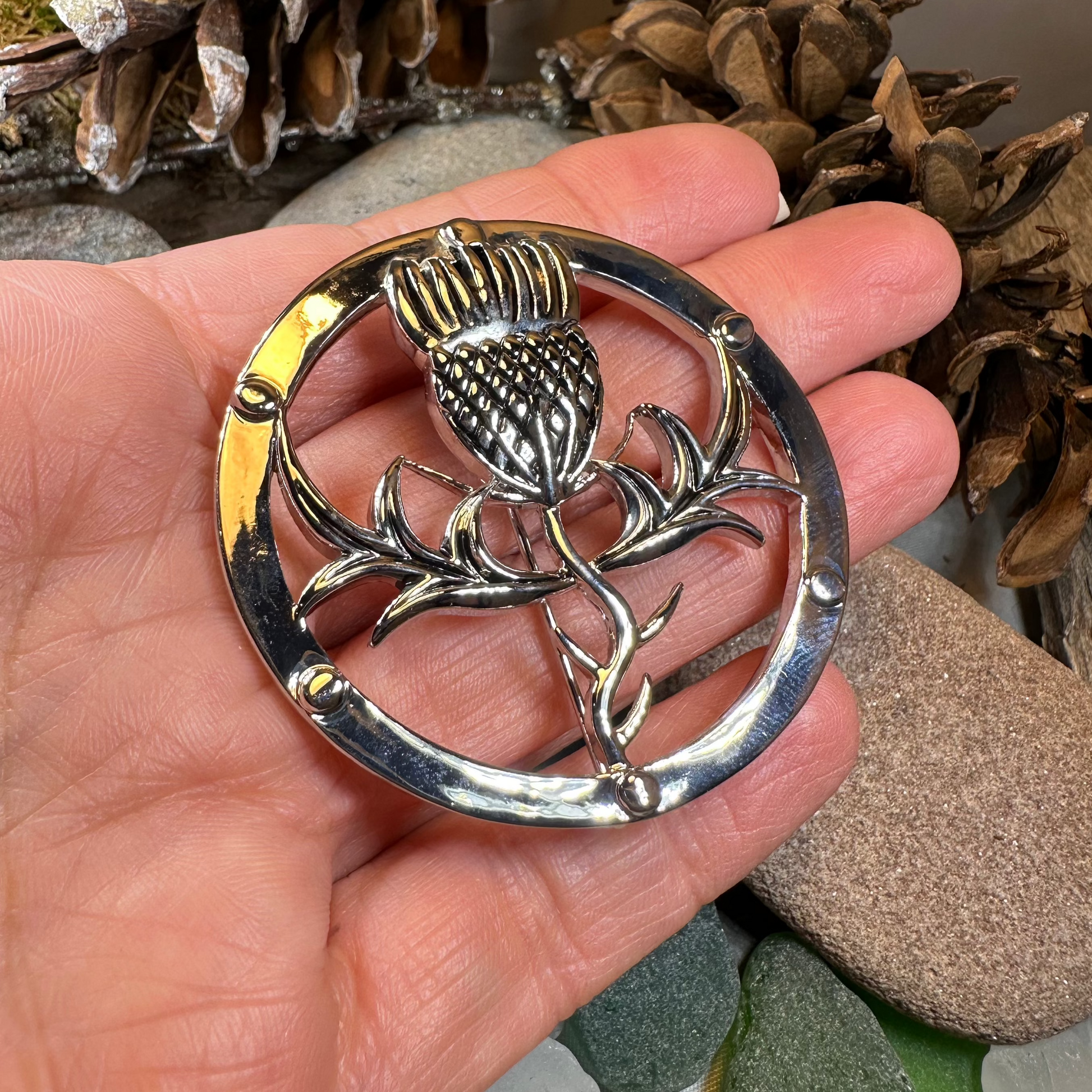Scotland Thistle Brooch — view 4