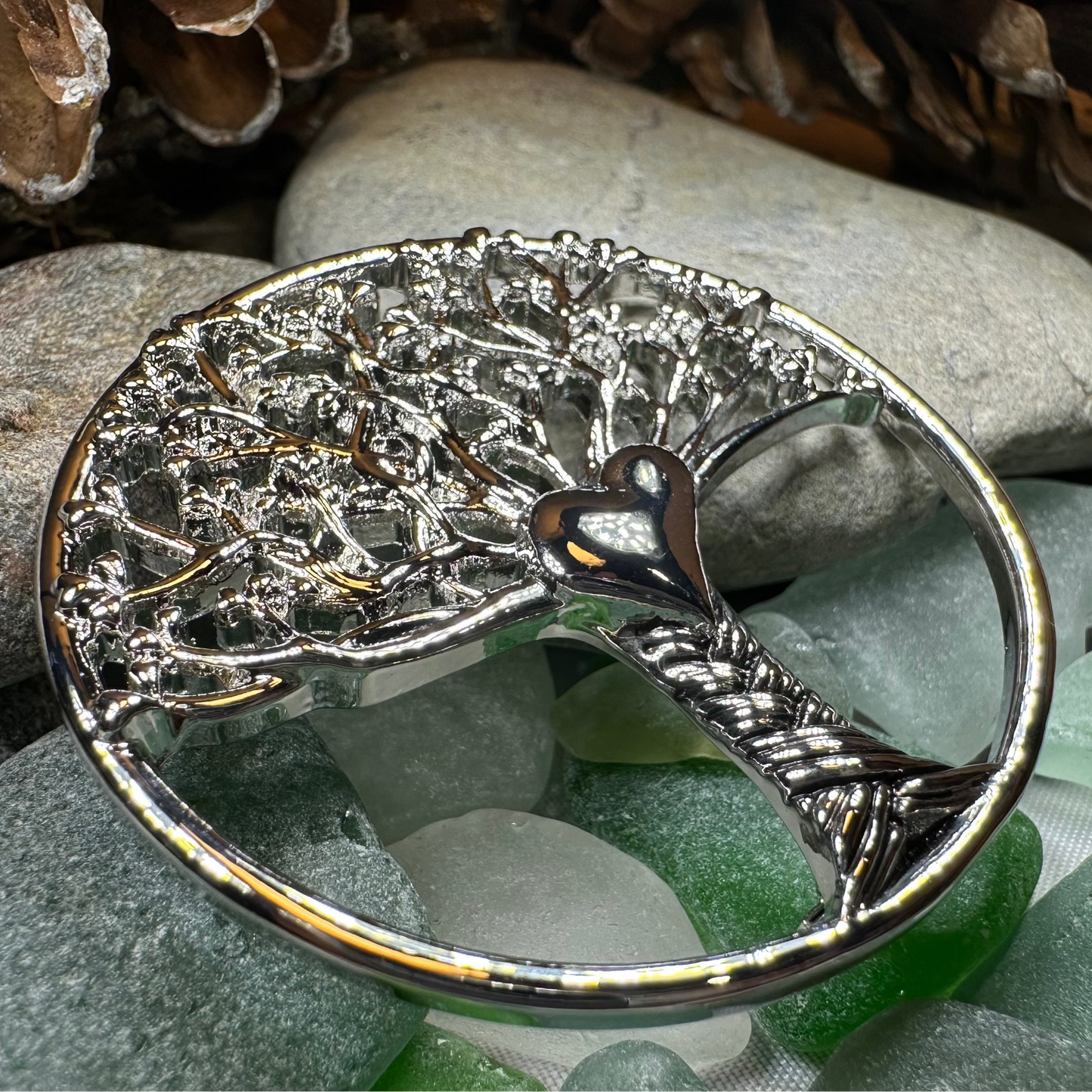 Tree of Life Heart Brooch — view 8