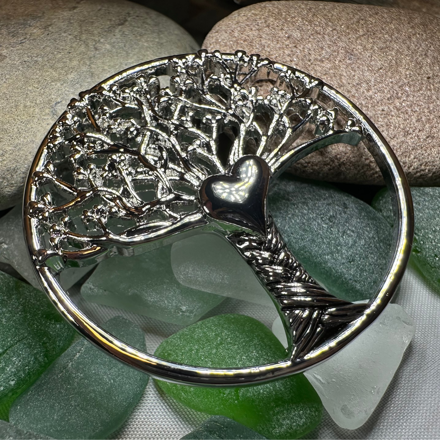 Tree of Life Heart Brooch — view 6