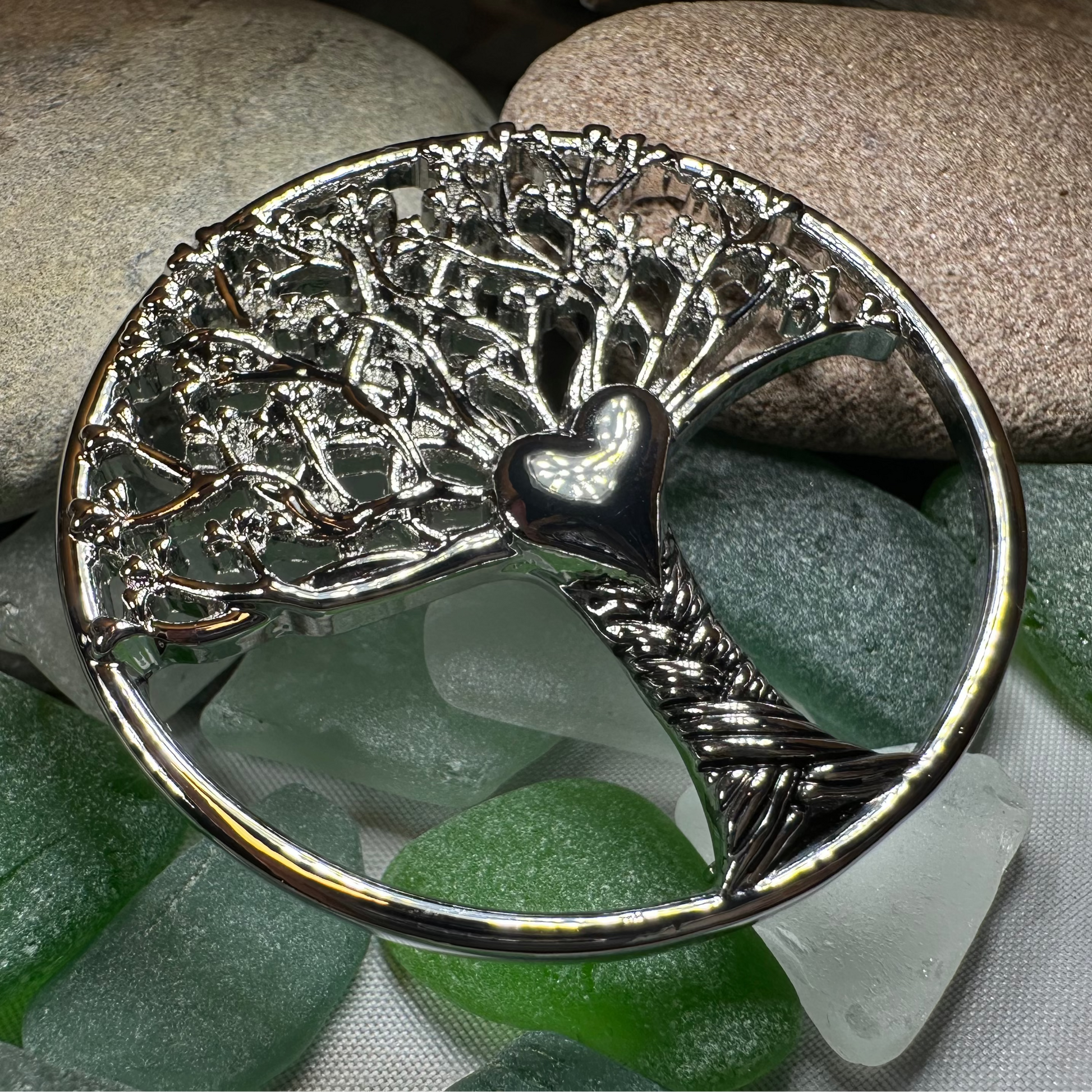 Tree of Life Heart Brooch — view 6