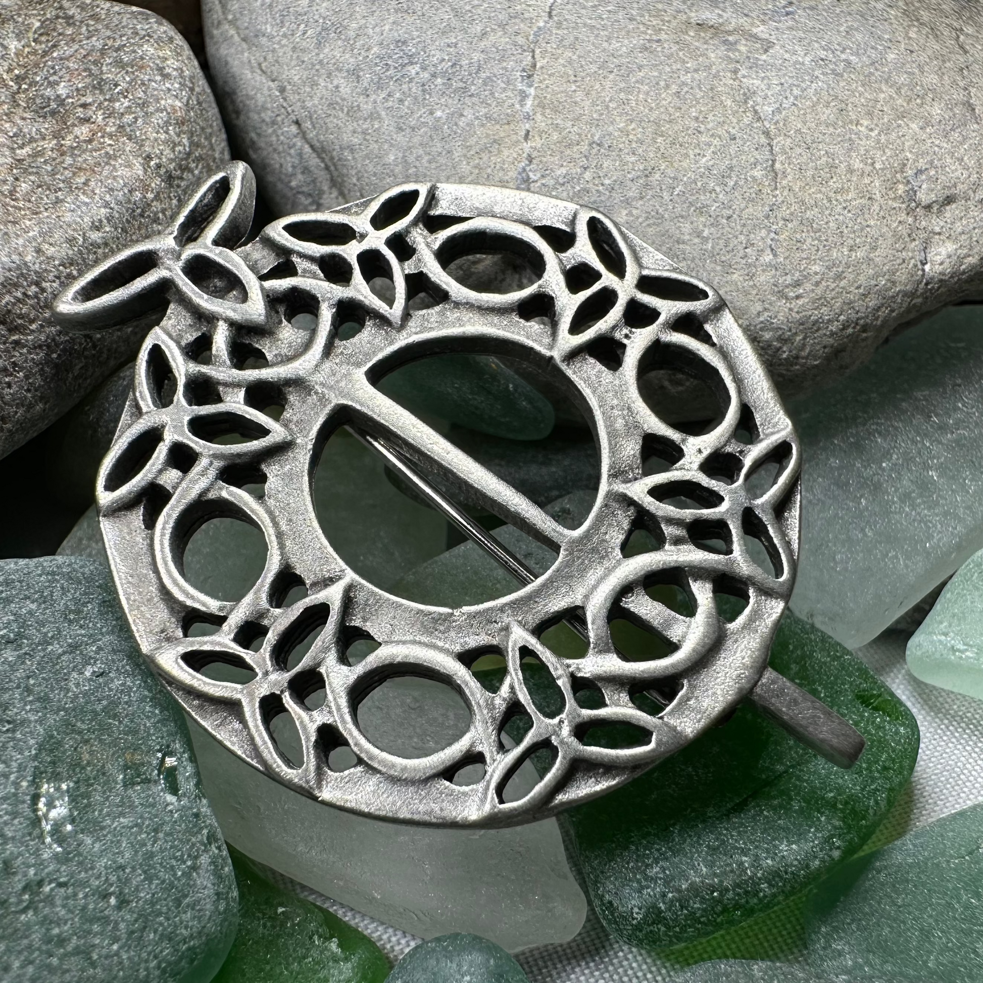 Seven Trinity Knot Celtic Brooch — view 4