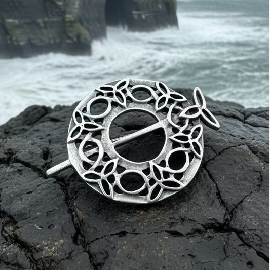 Seven Trinity Knot Celtic Brooch