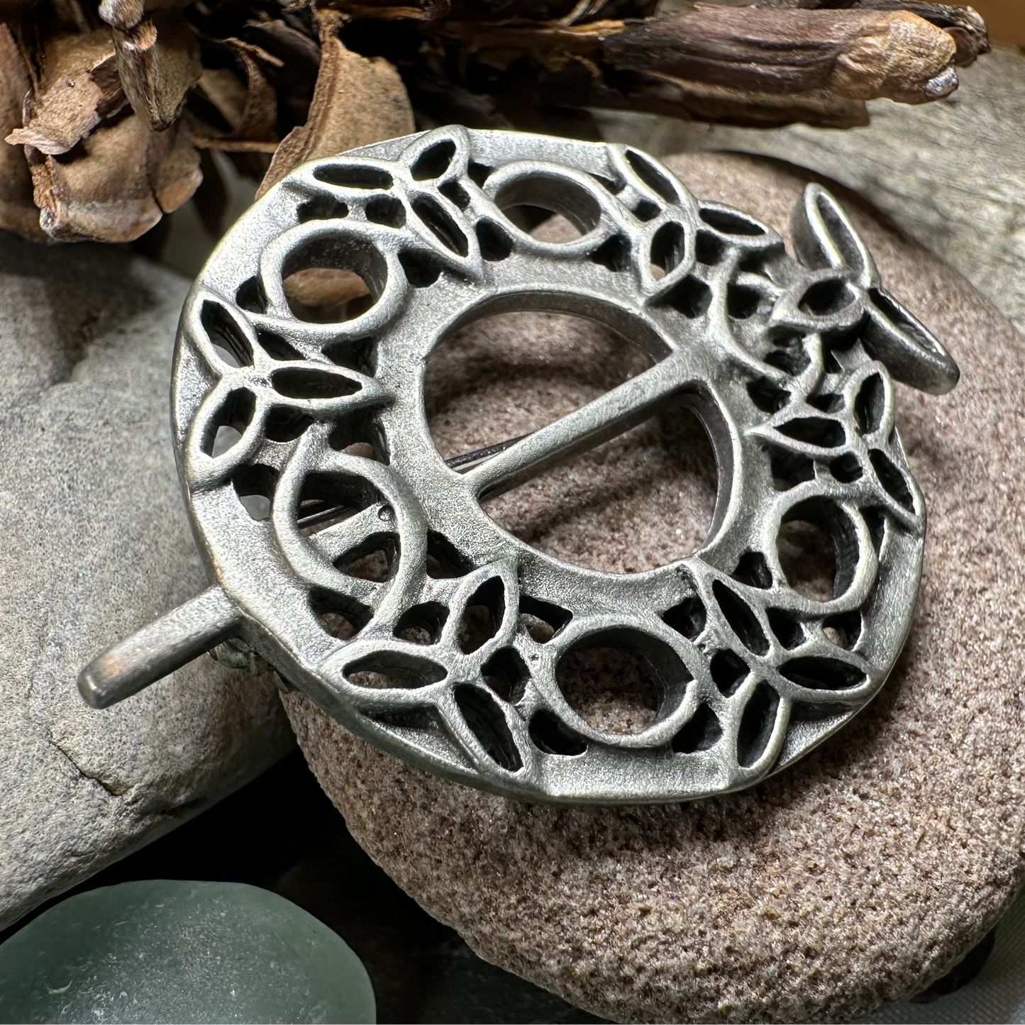 Seven Trinity Knot Celtic Brooch — view 6
