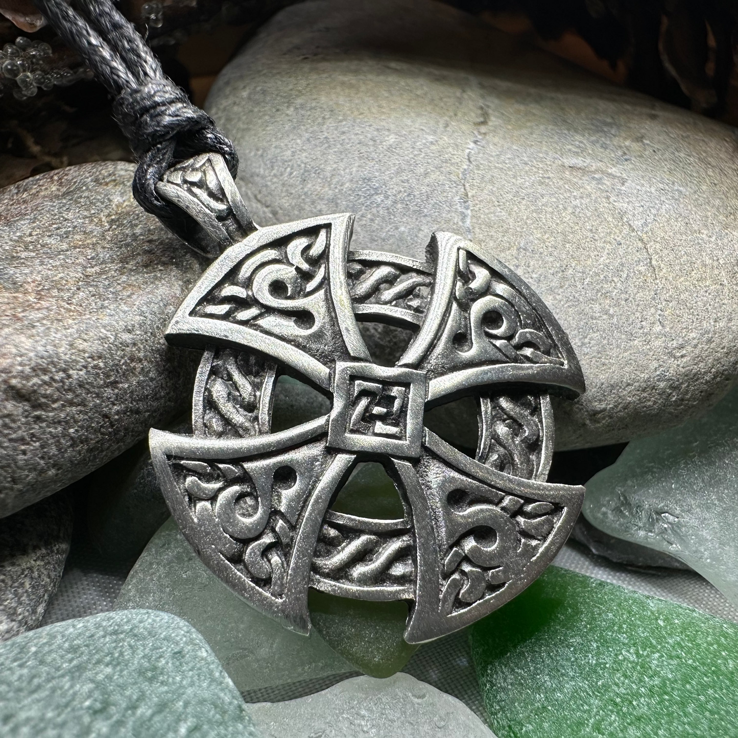 Destiny Celtic Cross Necklace in pewter