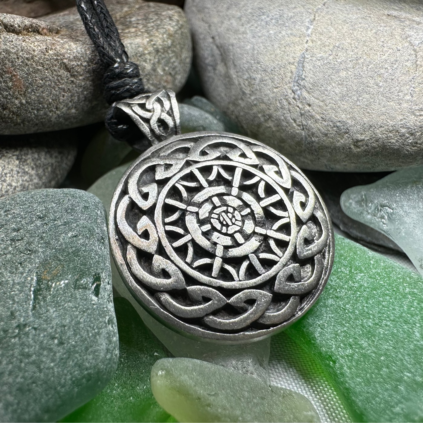 Celtic Eternity Knot Necklace in pewter