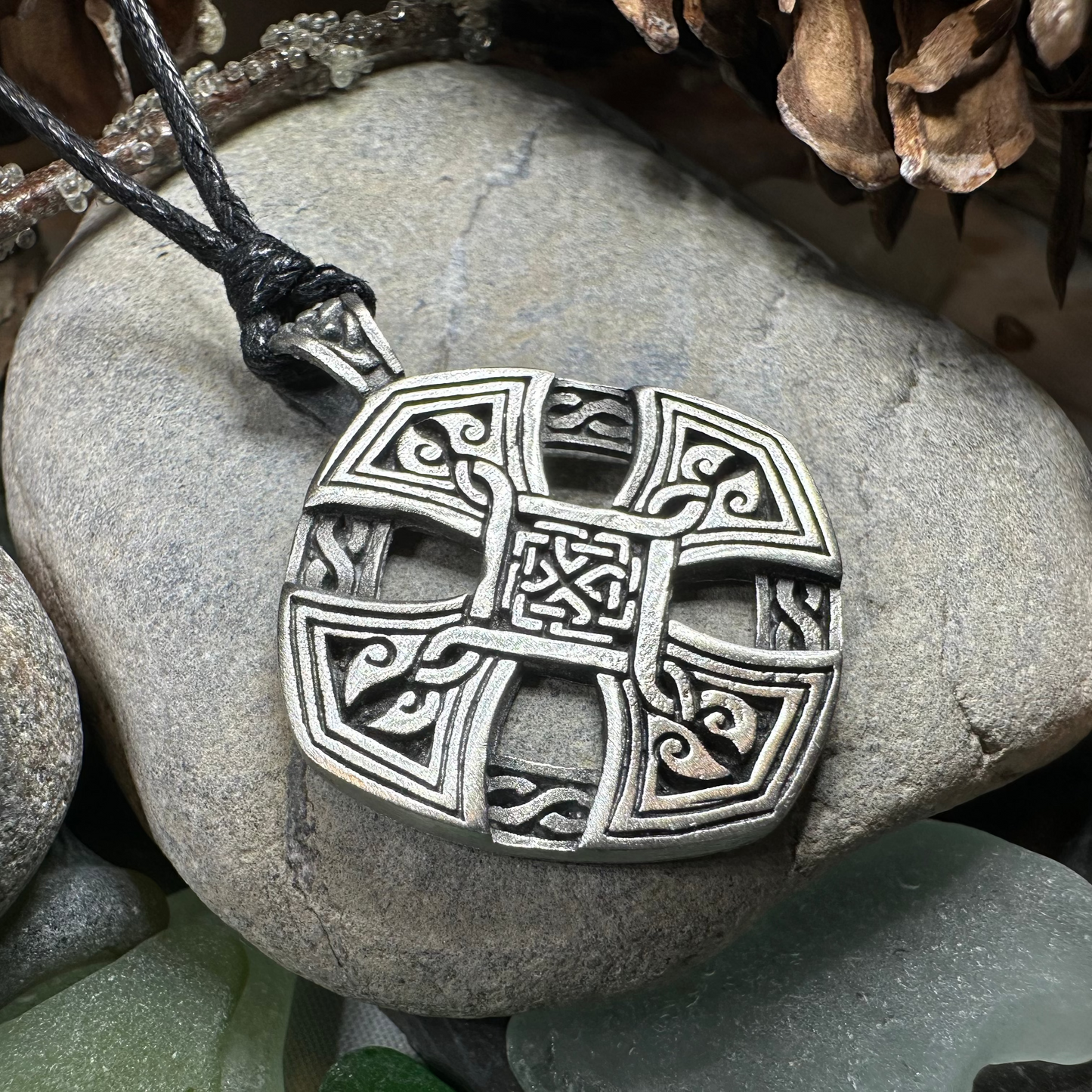 Eternity Celtic Cross Necklace — view 4