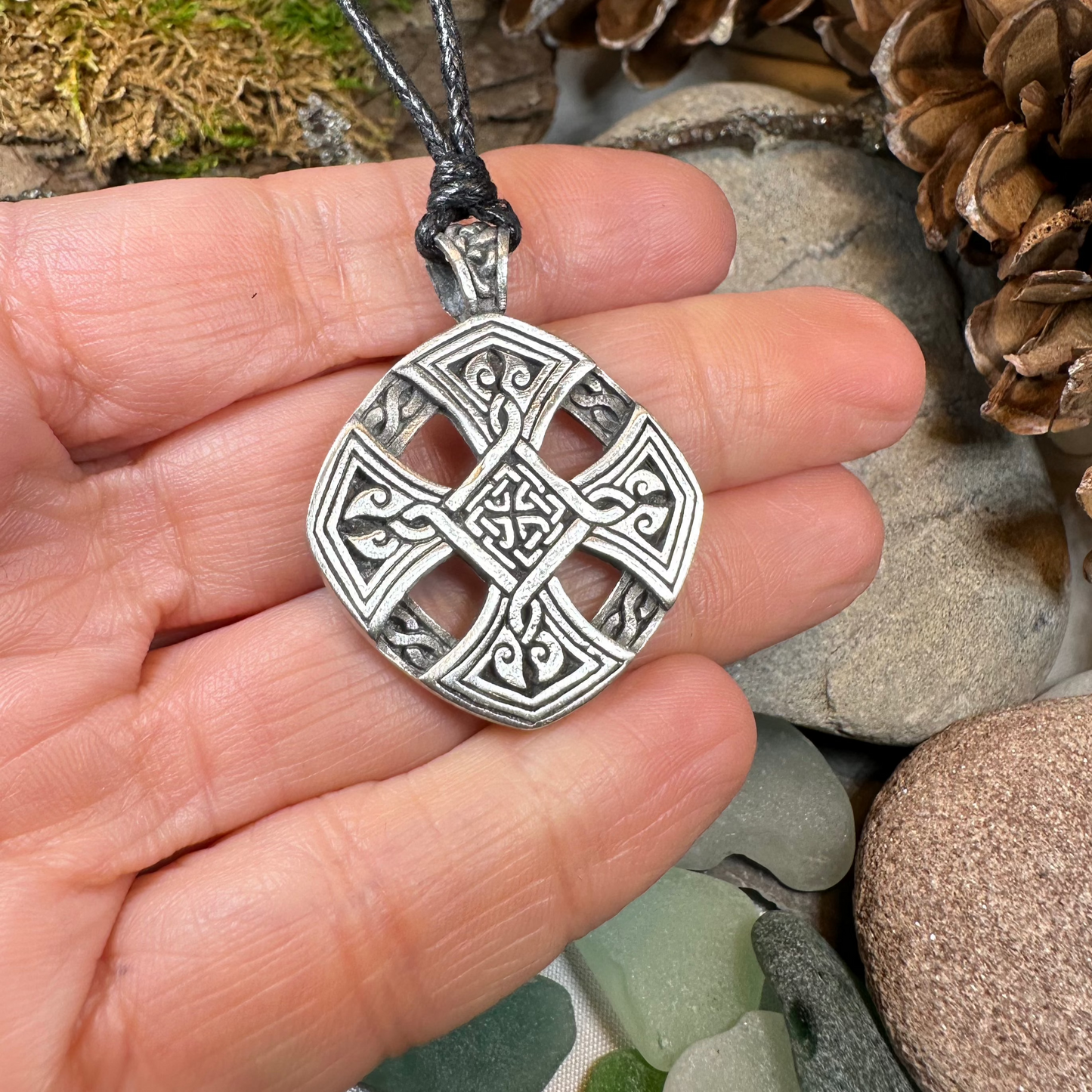 Eternity Celtic Cross Necklace — view 3