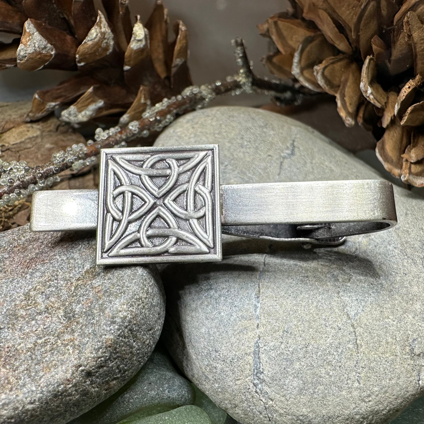 Square Trinity Knot Tie Bar — view 6