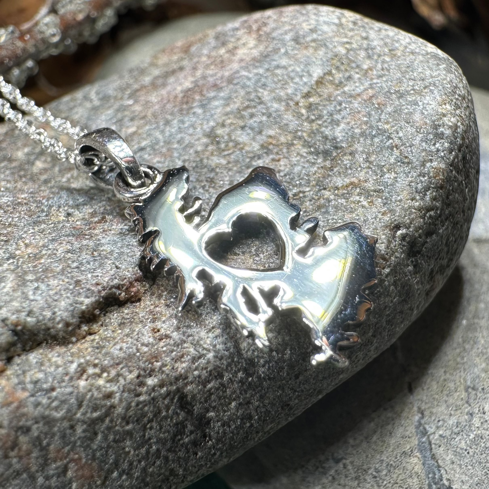 Scotland Map Necklace in sterling silver