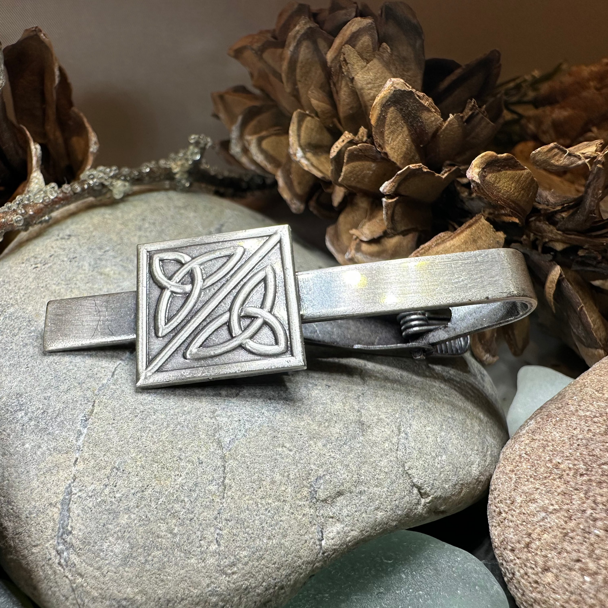 Square Trinity Knot Tie Bar — view 8