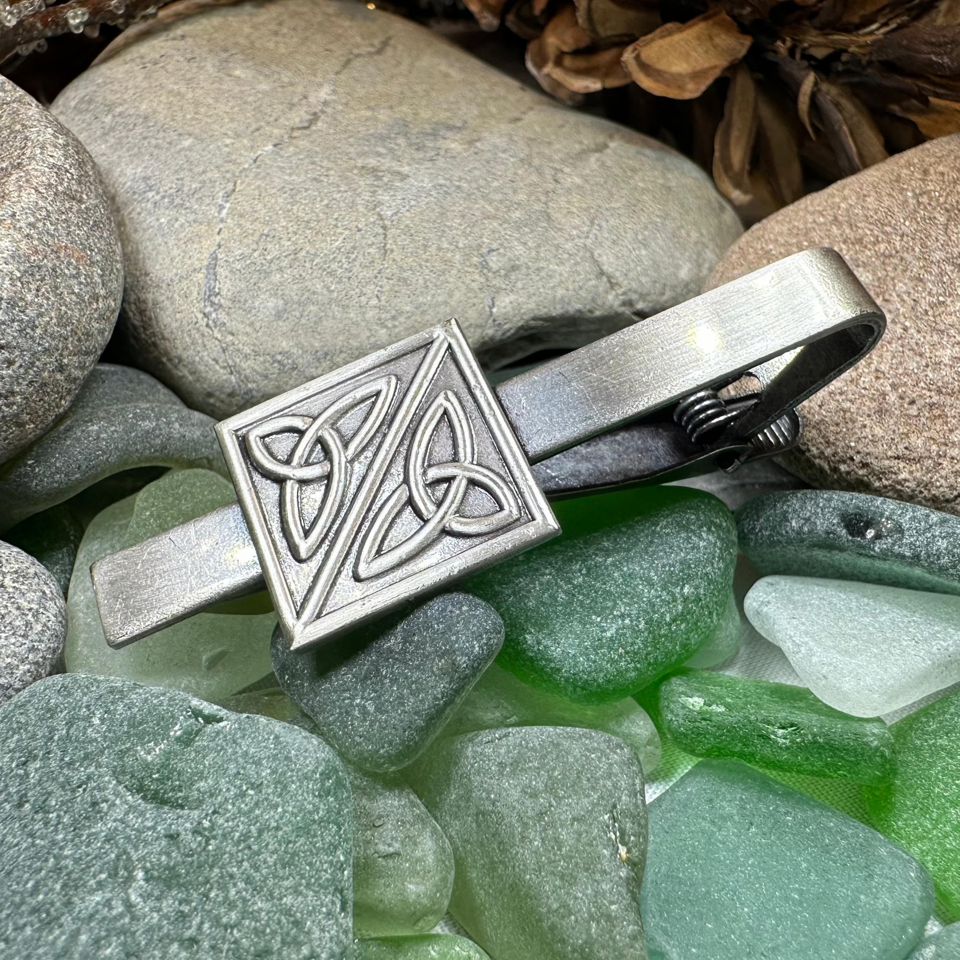Square Trinity Knot Tie Bar — view 6