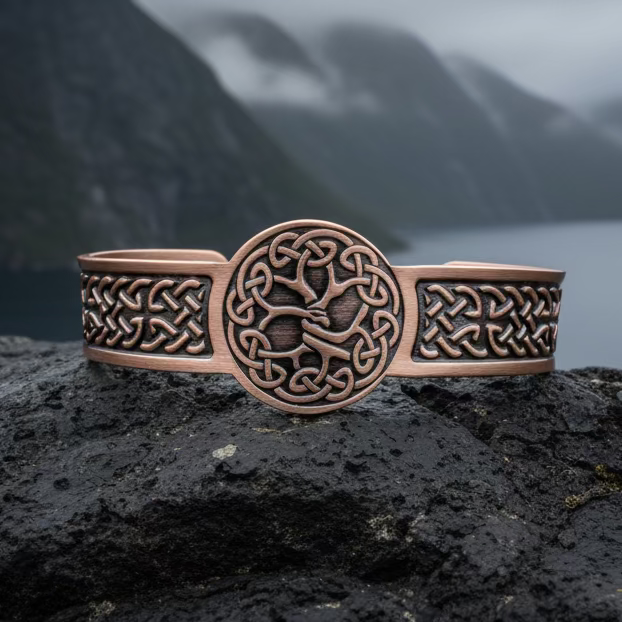 Tree of Life Copper Cuff Bracelet