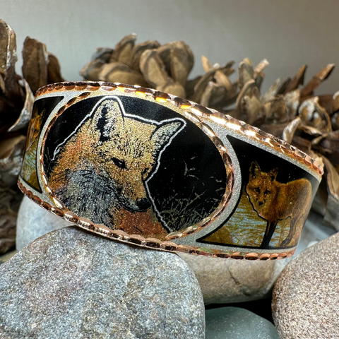 Load image into Gallery viewer, Fox Spirit Copper Cuff Bracelet
