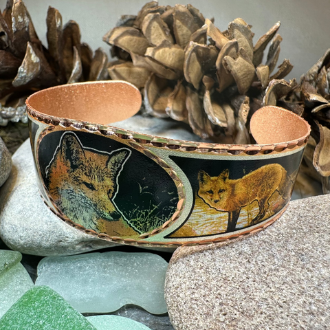 Load image into Gallery viewer, Fox Spirit Copper Cuff Bracelet
