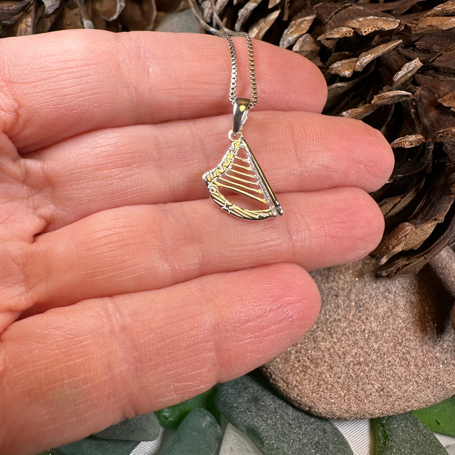 Petite Irish Harp Necklace