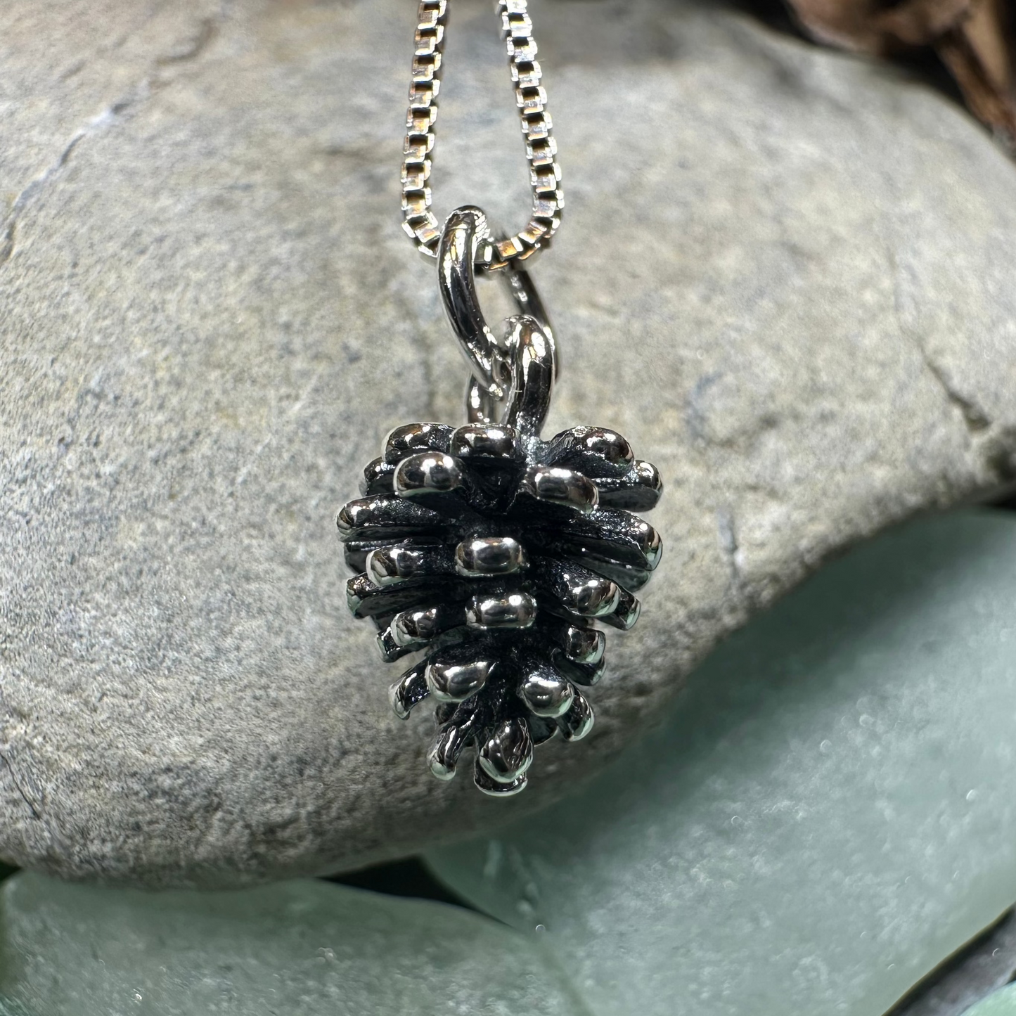 Winter Pine Cone Necklace