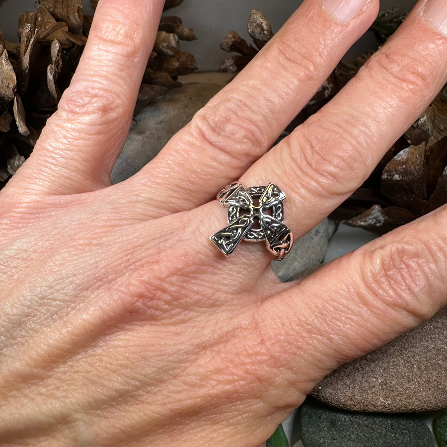 Classic Celtic Cross Ring