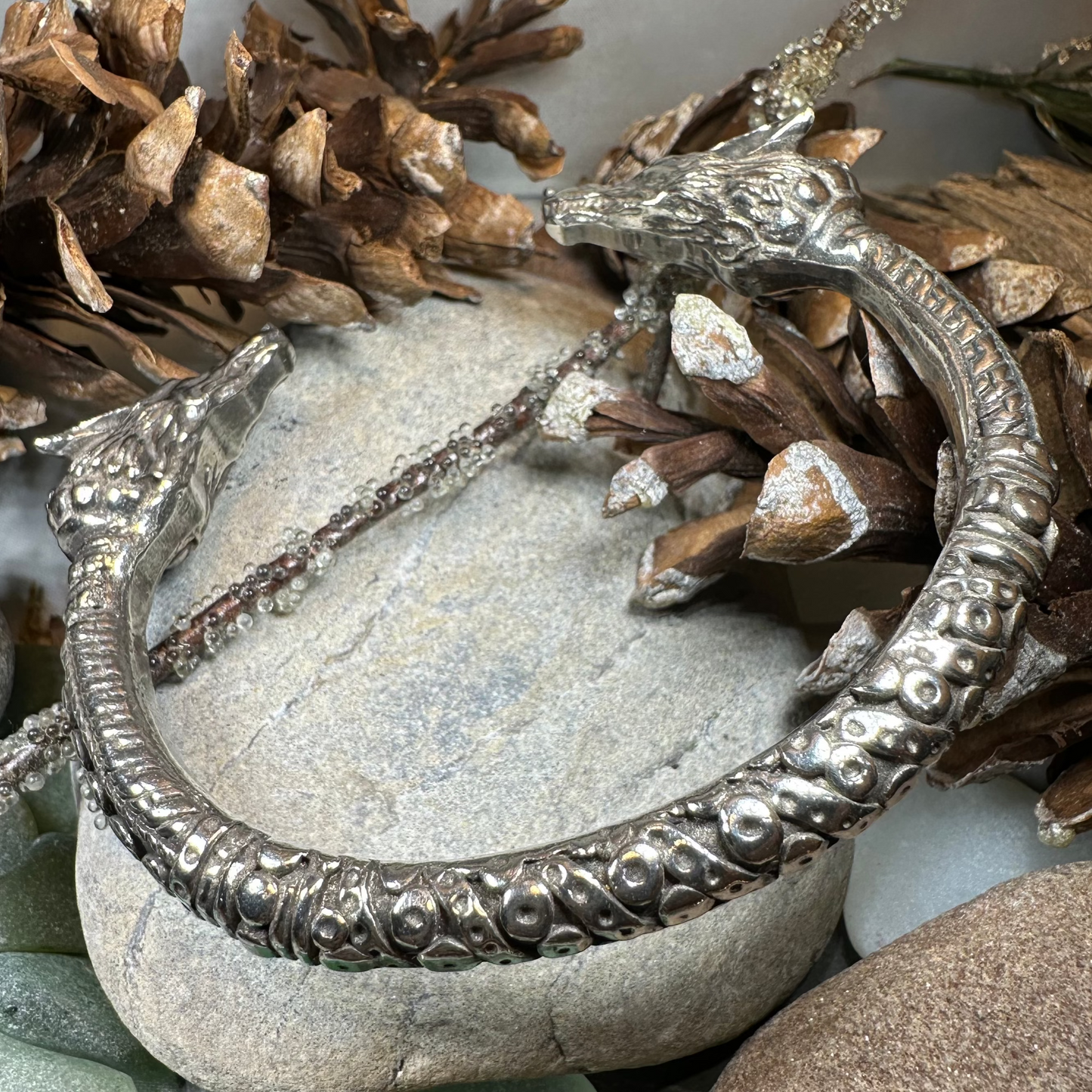 Celtic Wolf Torc Bracelet