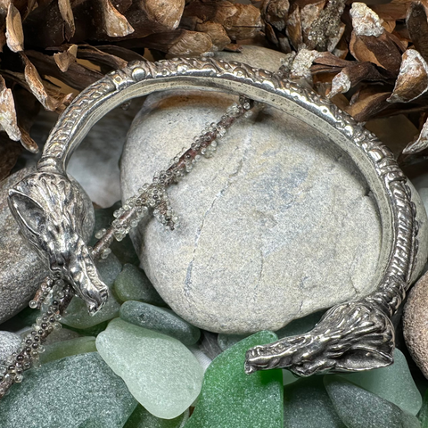Load image into Gallery viewer, Celtic Wolf Torc Bracelet
