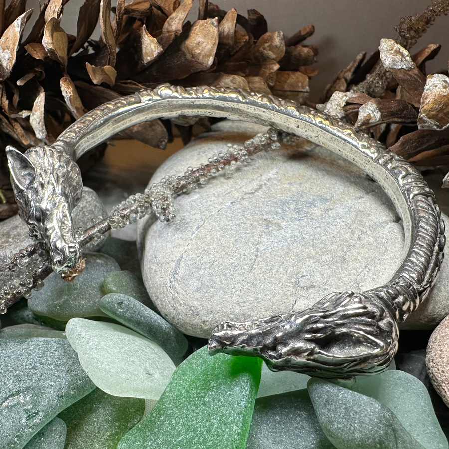 Celtic Wolf Torc Bracelet