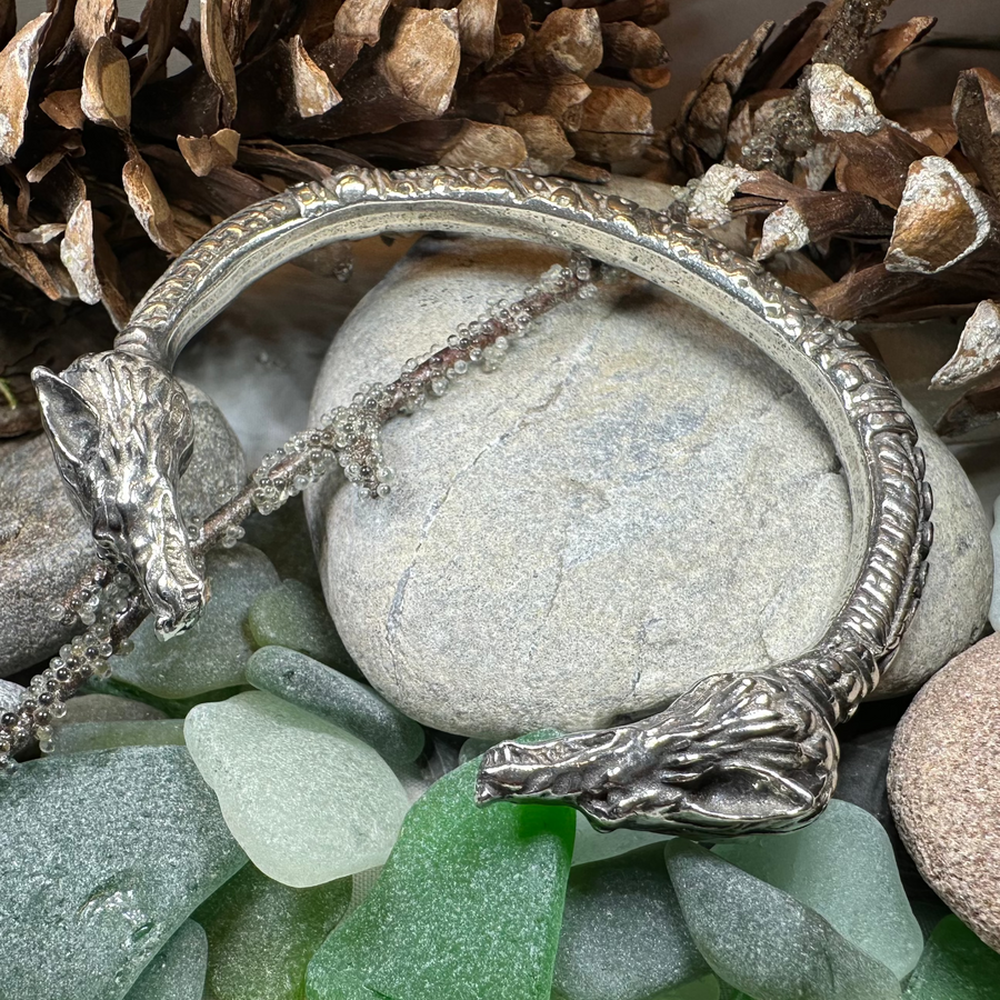 Celtic Wolf Torc Bracelet