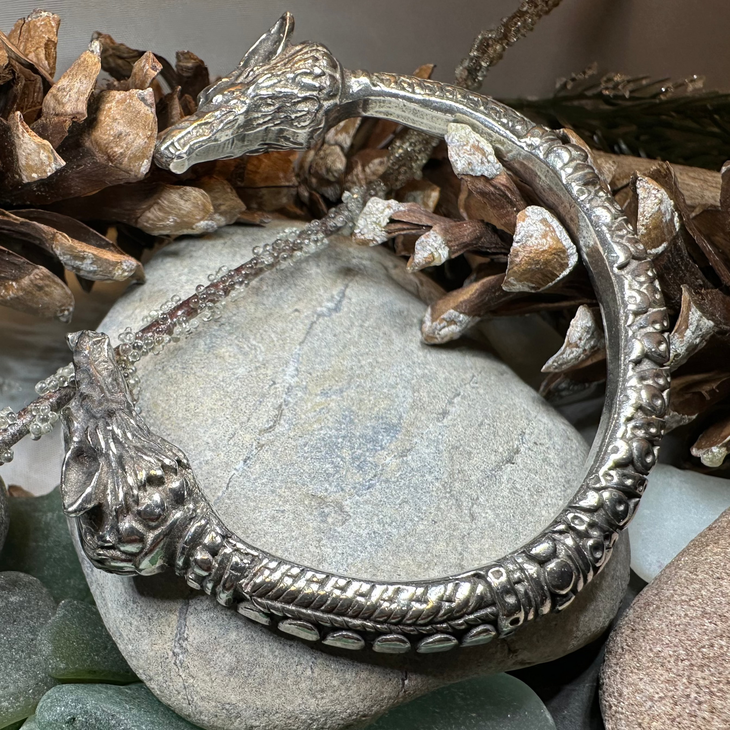 Celtic Wolf Torc Bracelet