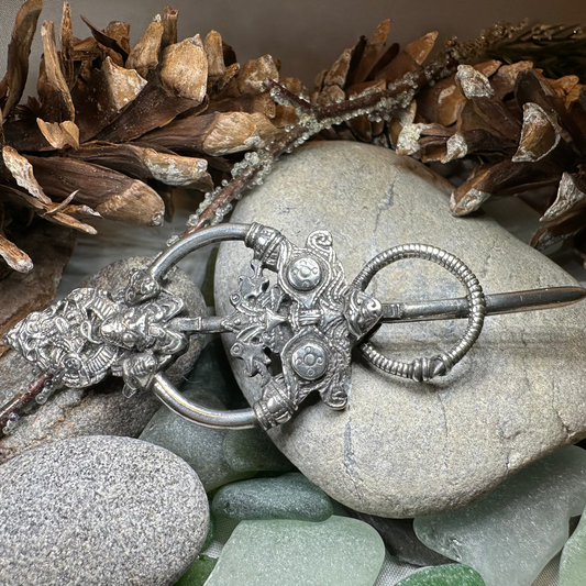 Viking Wolf Celtic Brooch - Handmade in Scotland