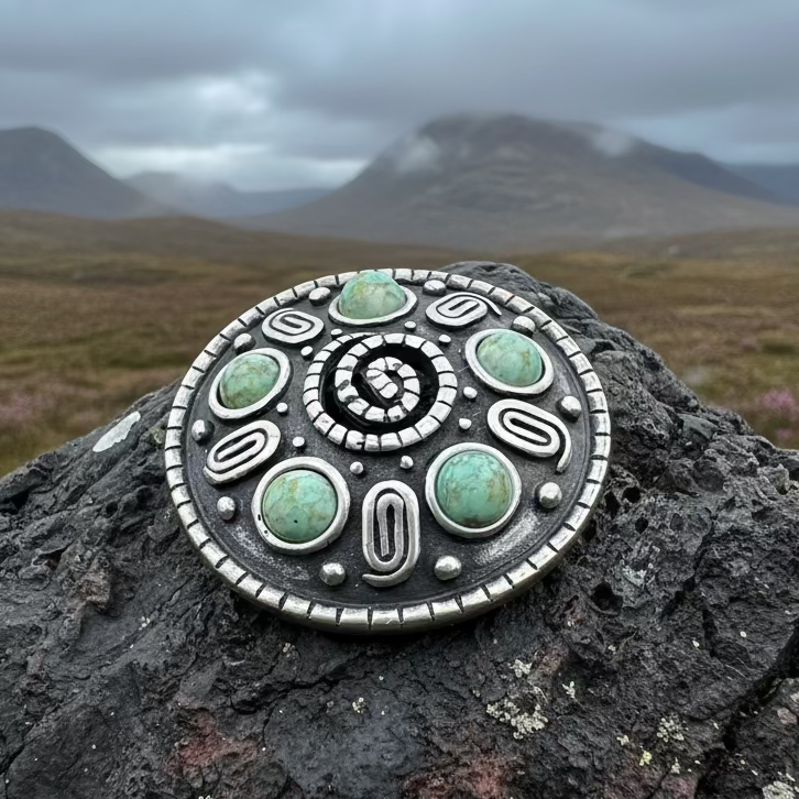 Nightfall Celtic Knot Brooch - Handmade in Scotland — view 2