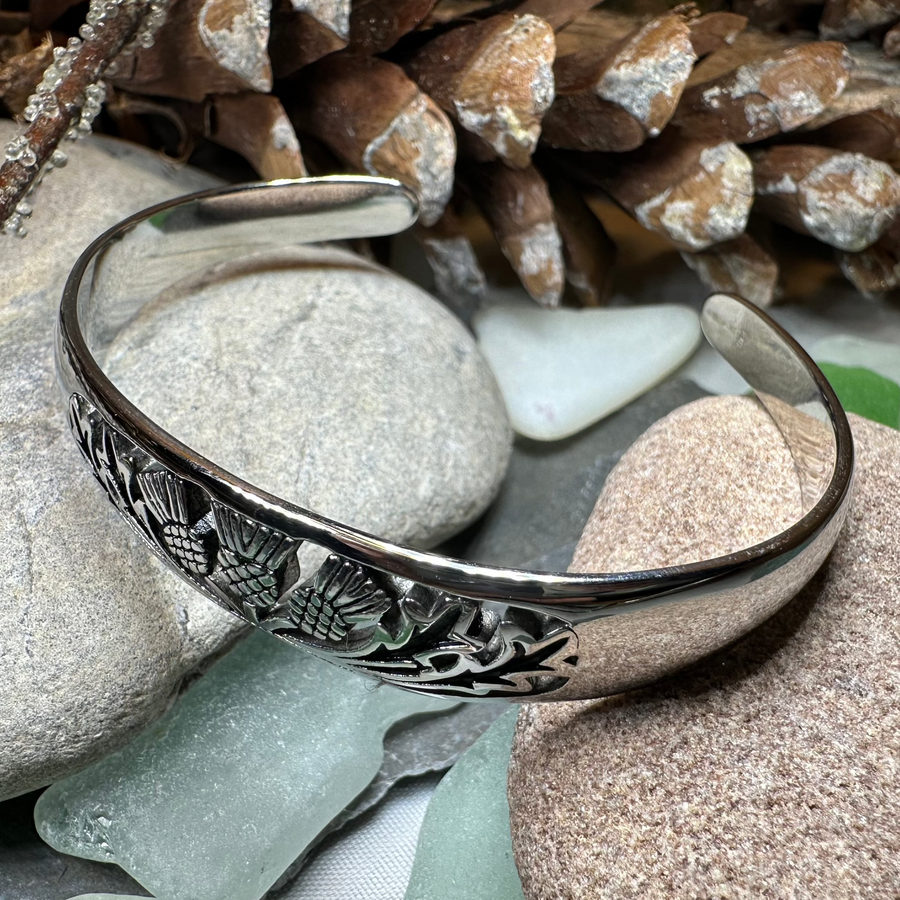 Triple Thistle Cuff Bracelet