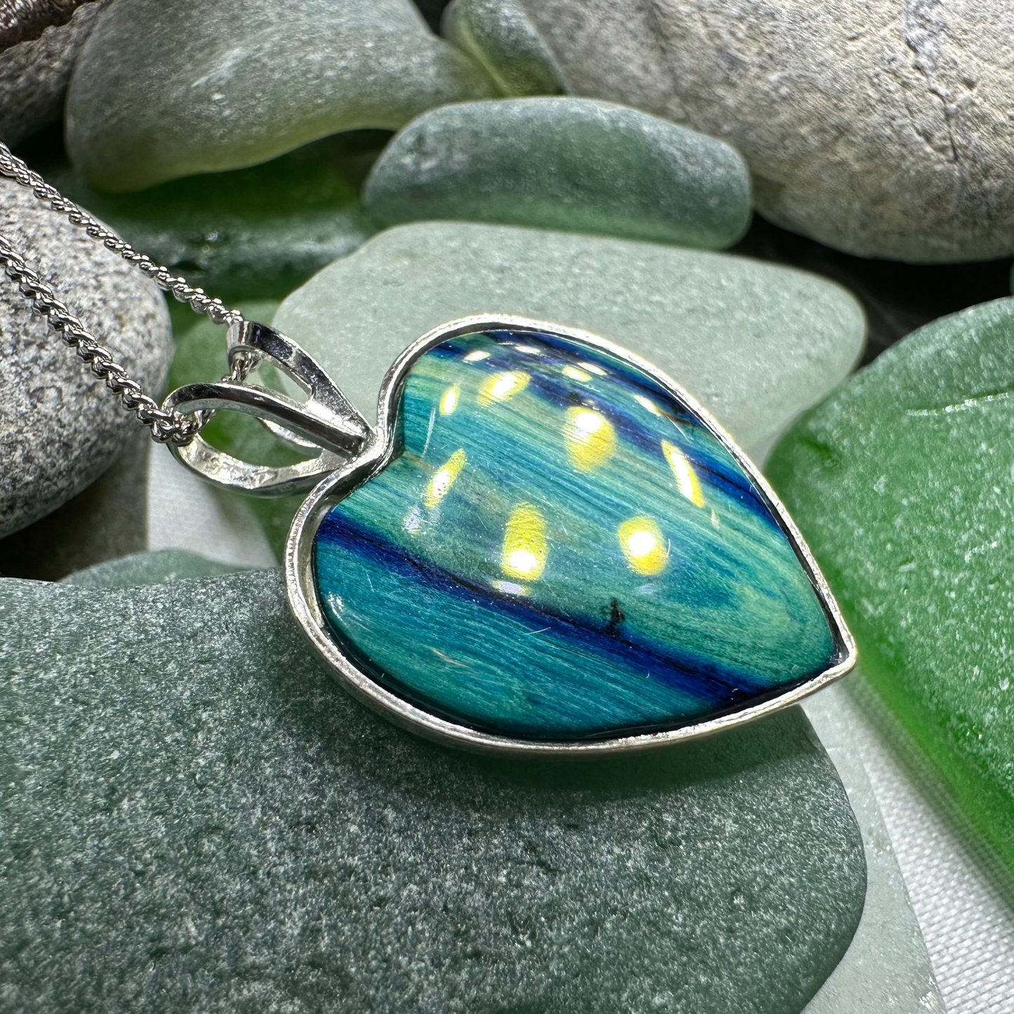 Scottish Heathergems Heart Necklace - Handmade in Scotland — view 8