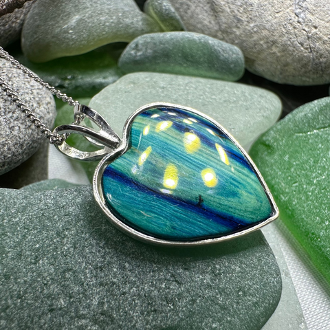 Load image into Gallery viewer, Scottish Heathergems Heart Necklace - Handmade in Scotland
