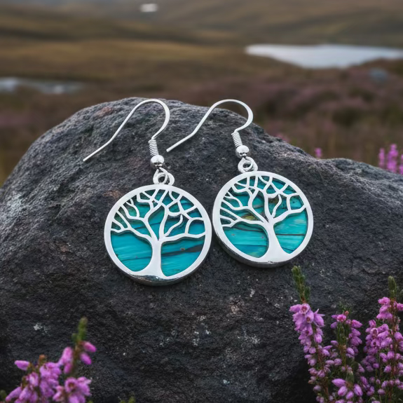Heathergems Tree of Life Earrings from Scotland