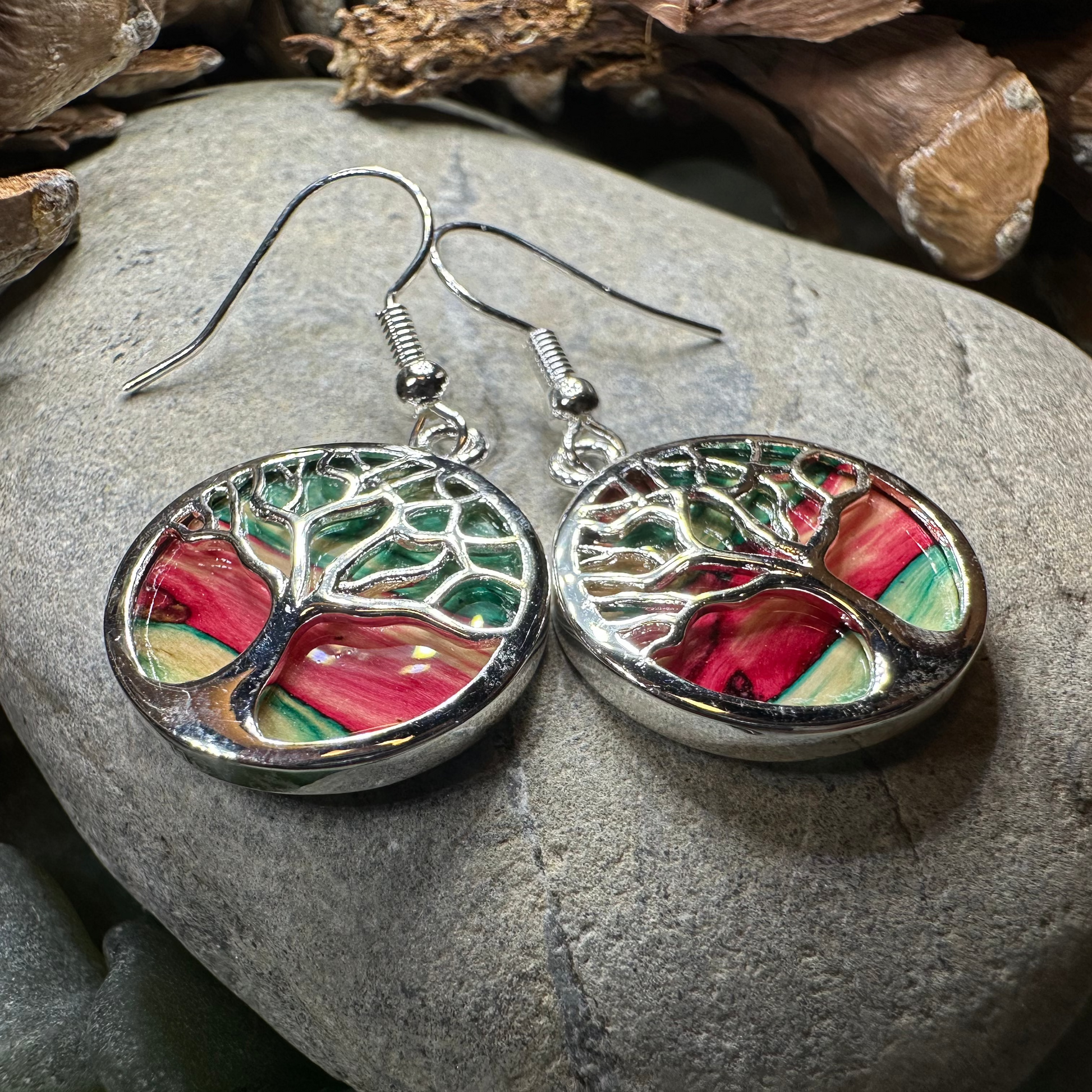 Heathergems Tree of Life Earrings from Scotland — view 5
