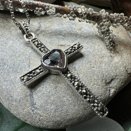 Marcasite  Celtic Cross Necklace