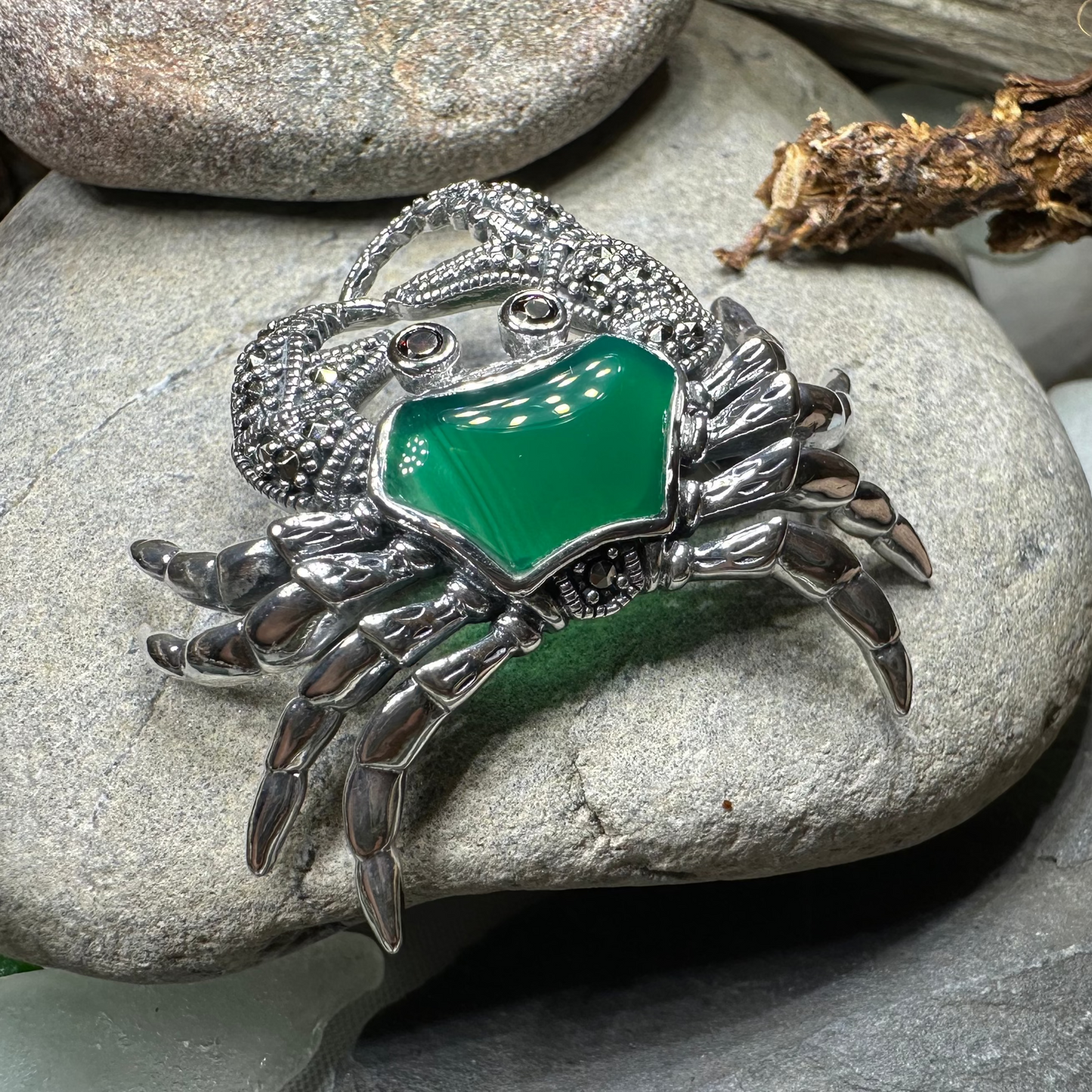 Deep Sea Crab Brooch in sterling silver