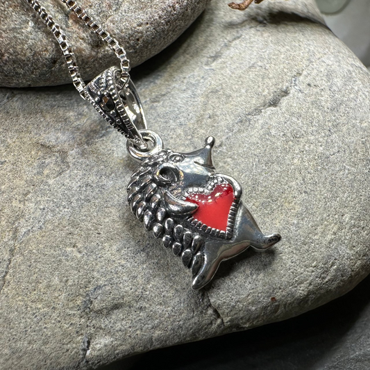 Hugs Hedgehog Necklace in Sterling Silver