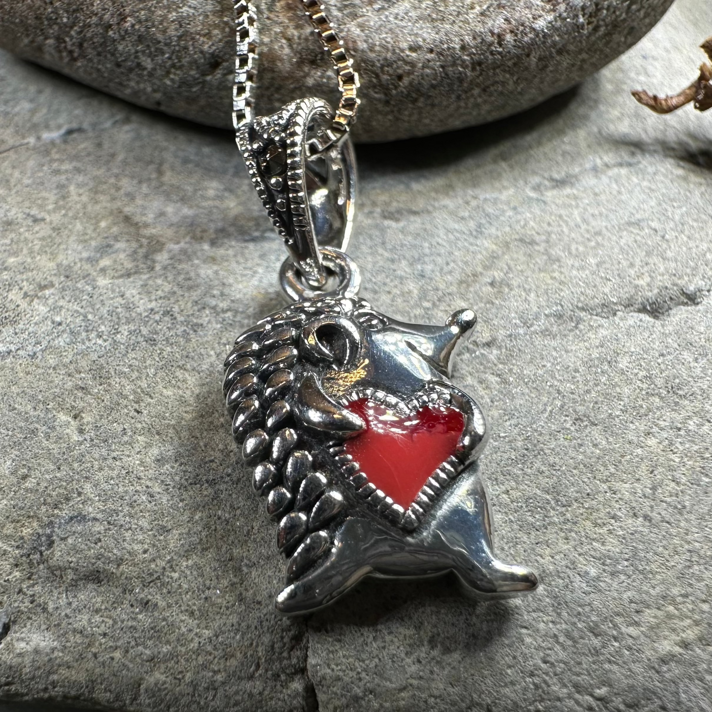 Hugs Hedgehog Necklace in Sterling Silver