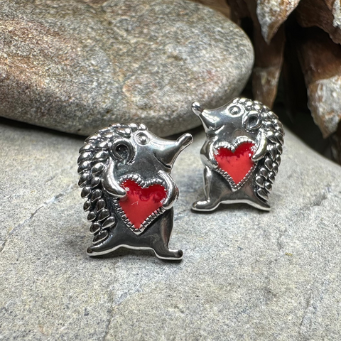 Load image into Gallery viewer, Hugs Hedgehog Earrings
