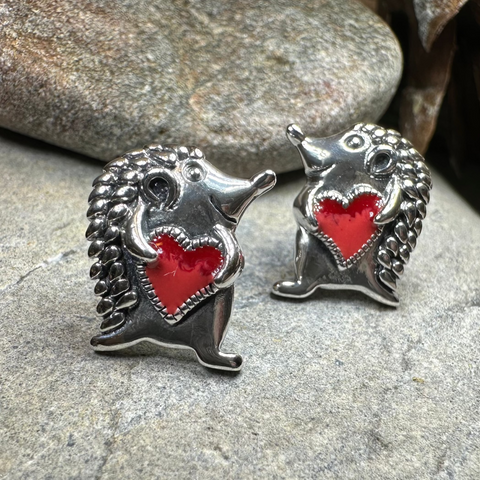 Load image into Gallery viewer, Hugs Hedgehog Earrings
