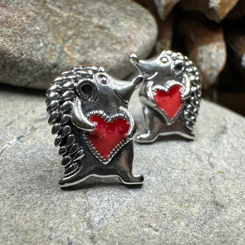 Load image into Gallery viewer, Hugs Hedgehog Earrings
